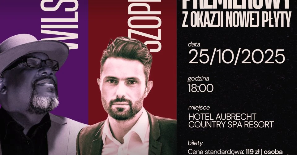 Voucher na koncert: Bartłomiej Szopiński & Big Daddy Wilson z okazji premiery nowej płyty!
